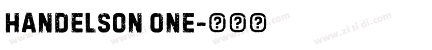 Handelson One字体转换